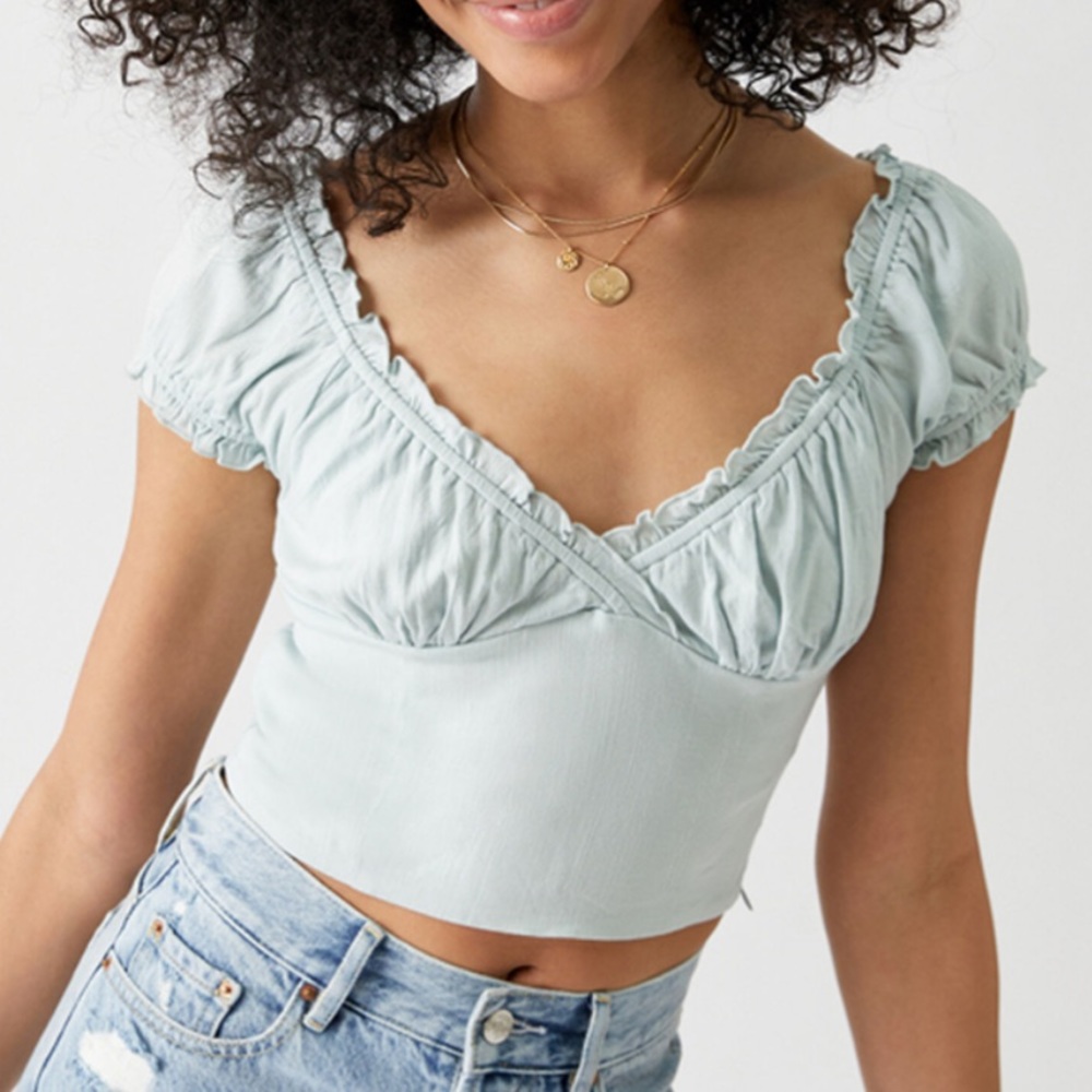 LA Hearts Surplice Bustier Top - Picture 1 of 5
